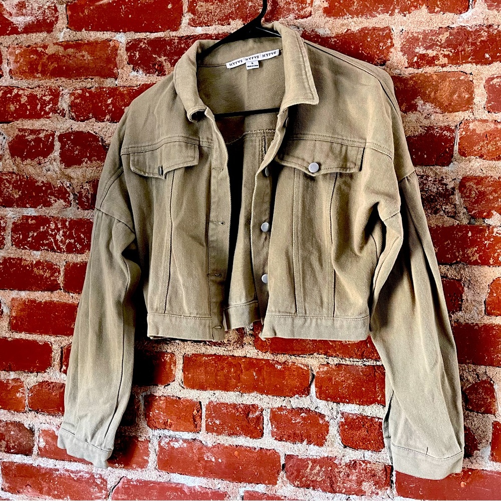 Olive green XS crop jacket